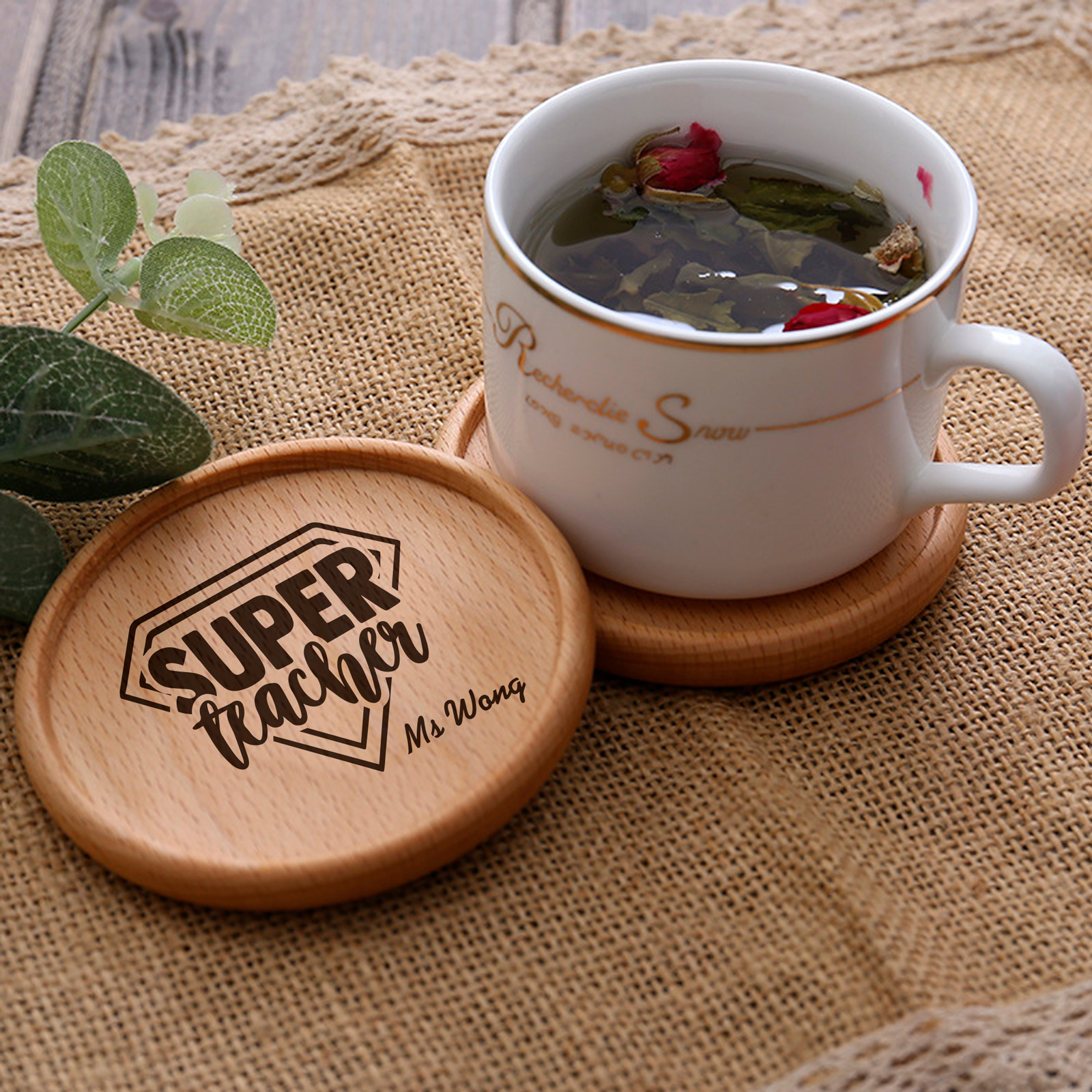 Personalised Teacher’s Day Wooden Coaster Personalised Gifts